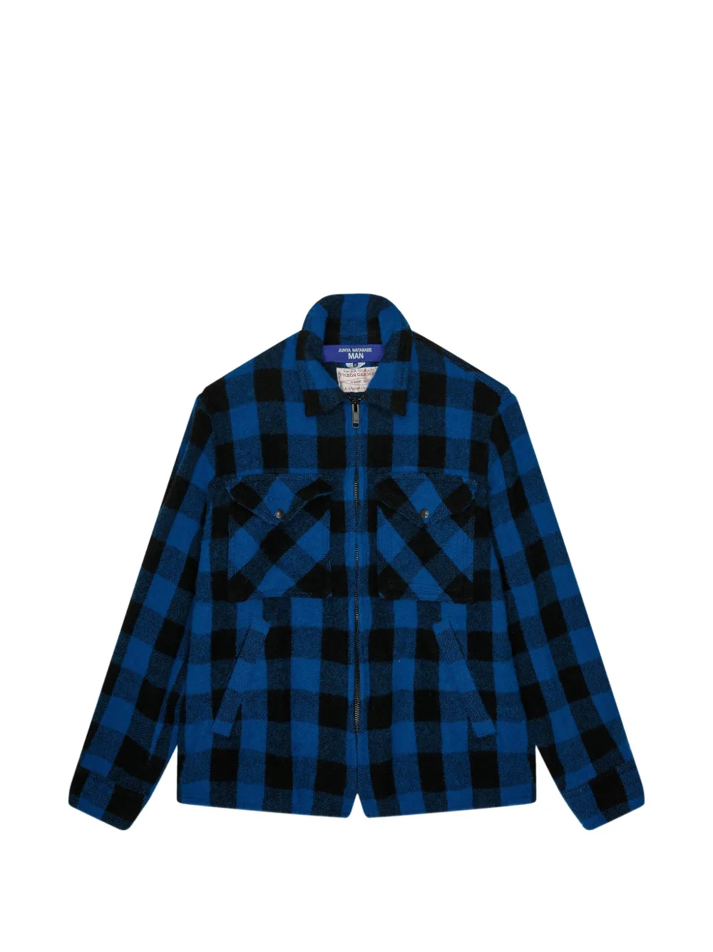 Junya Watanabe MAN x Filson Giacca a quadri con zip - Blu