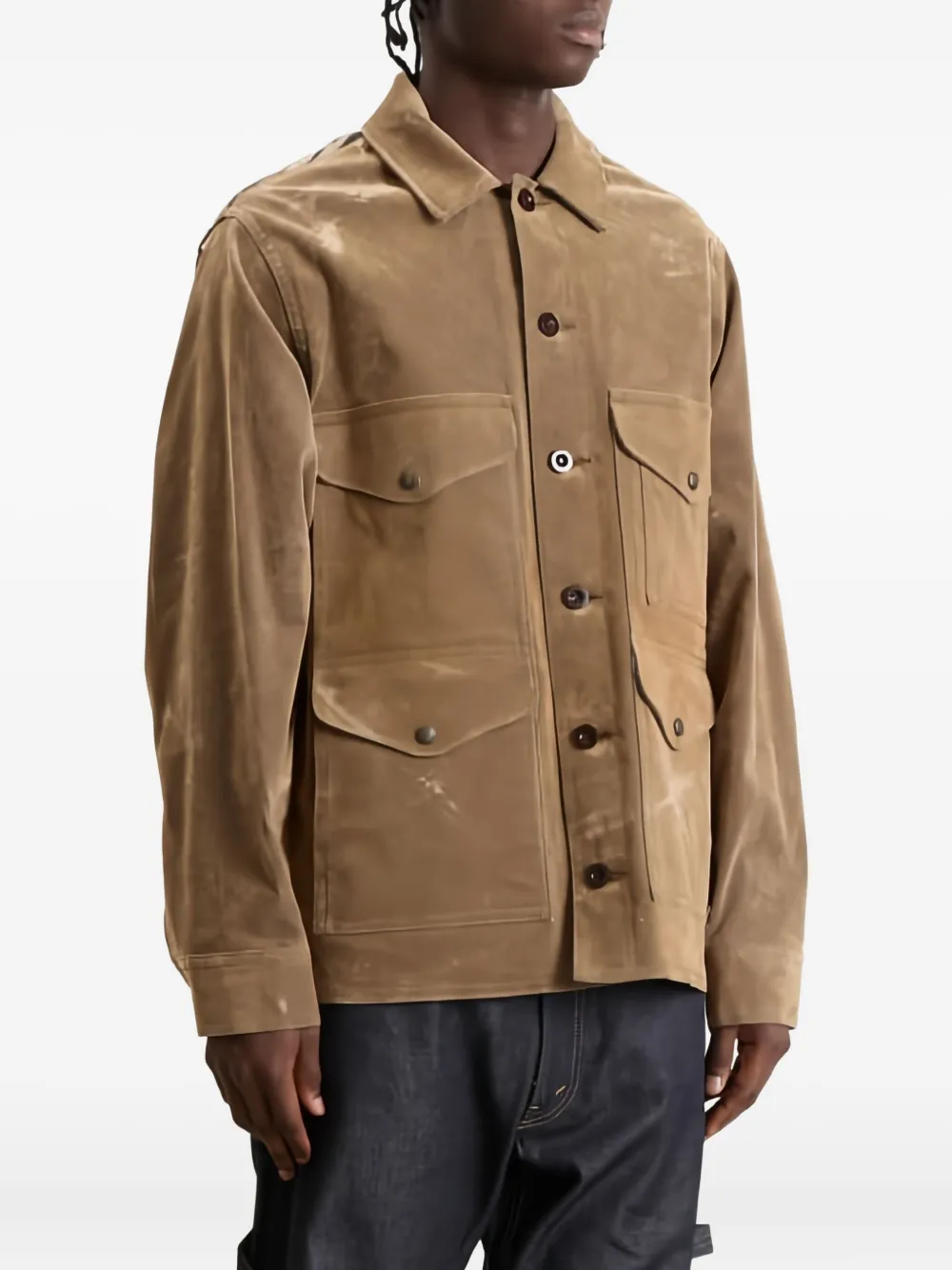 Junya Watanabe Check Panelled Jacket In Brown