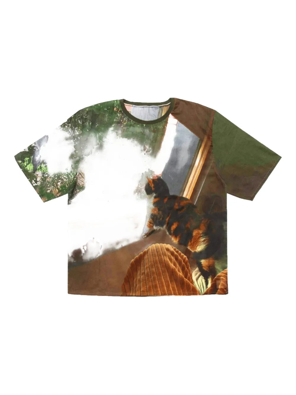 Bless Nº80 Holidaydouce Printed T-shirt In Green