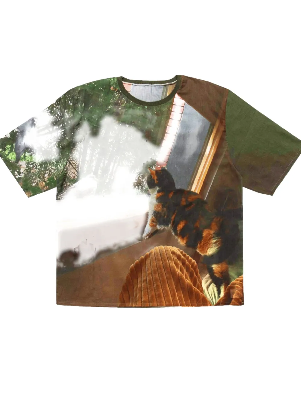 Bless Nº80 Holidaydouce Printed T-shirt In Green
