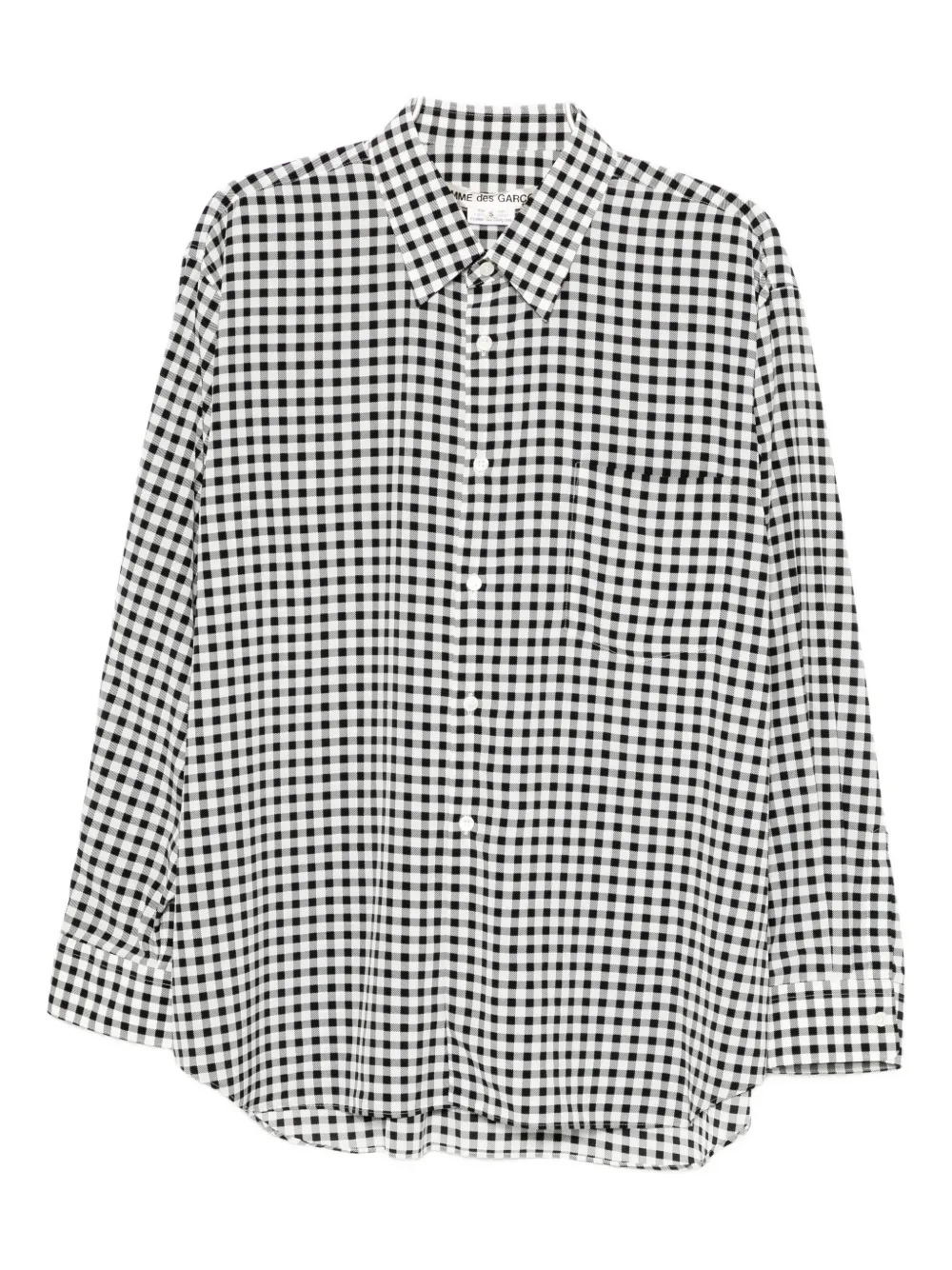 Comme Des Garçons Checked Shirt In Animal Print