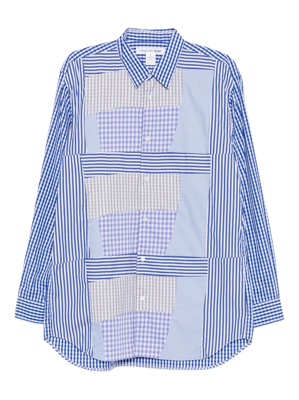 Comme Des Garçons Shirt geometric-print shirt – Blue