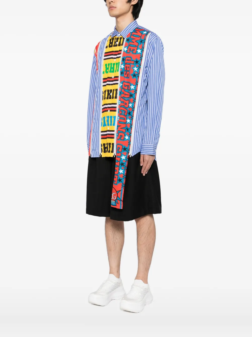 Comme Des Garçons Shirt Overhemd met print Blauw