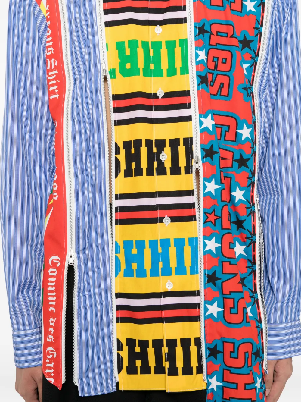 Comme Des Garçons Shirt Overhemd met print Blauw