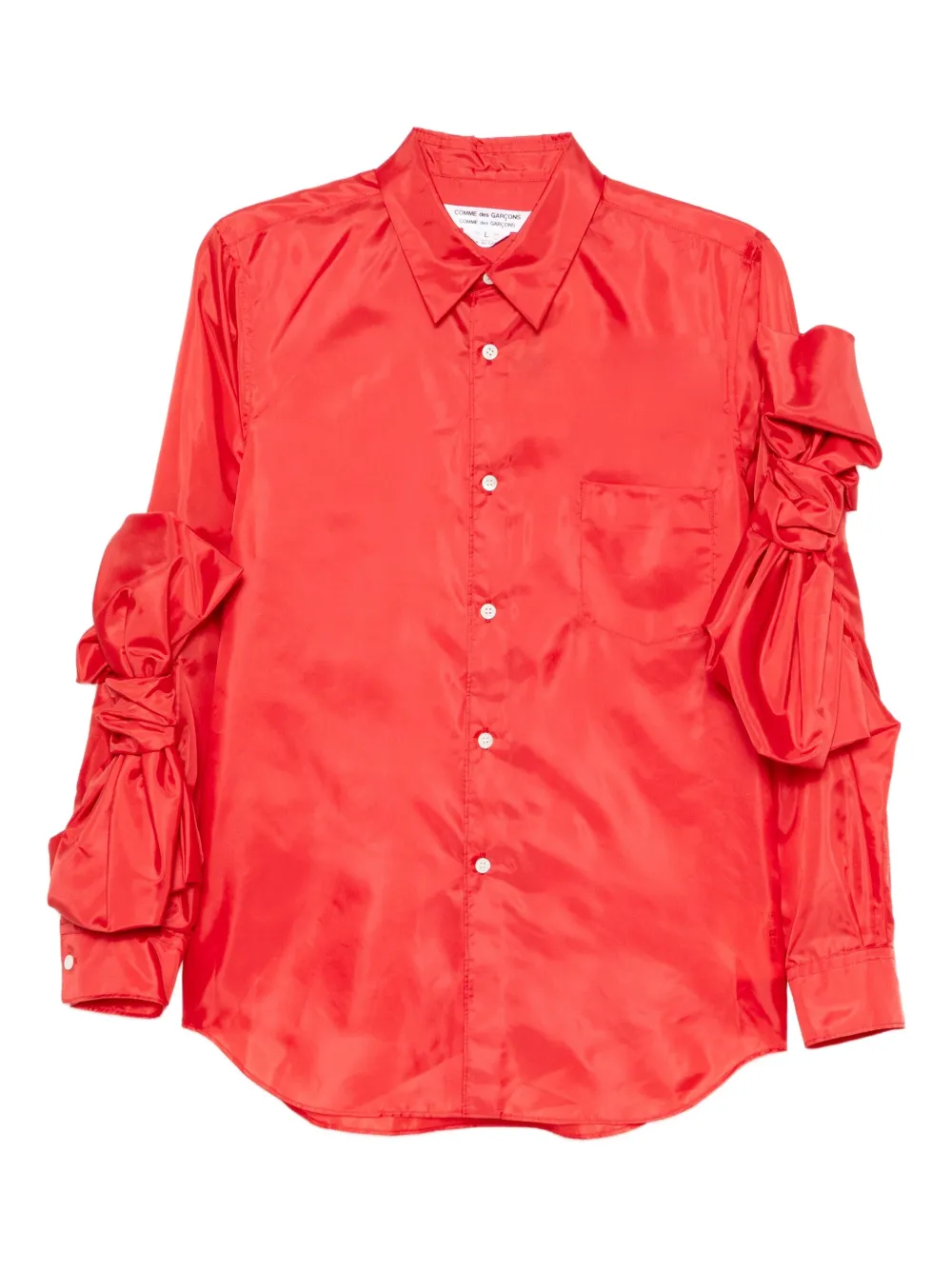 Comme Des Garçons Comme Des Garçons knot-detail shirt - Red
