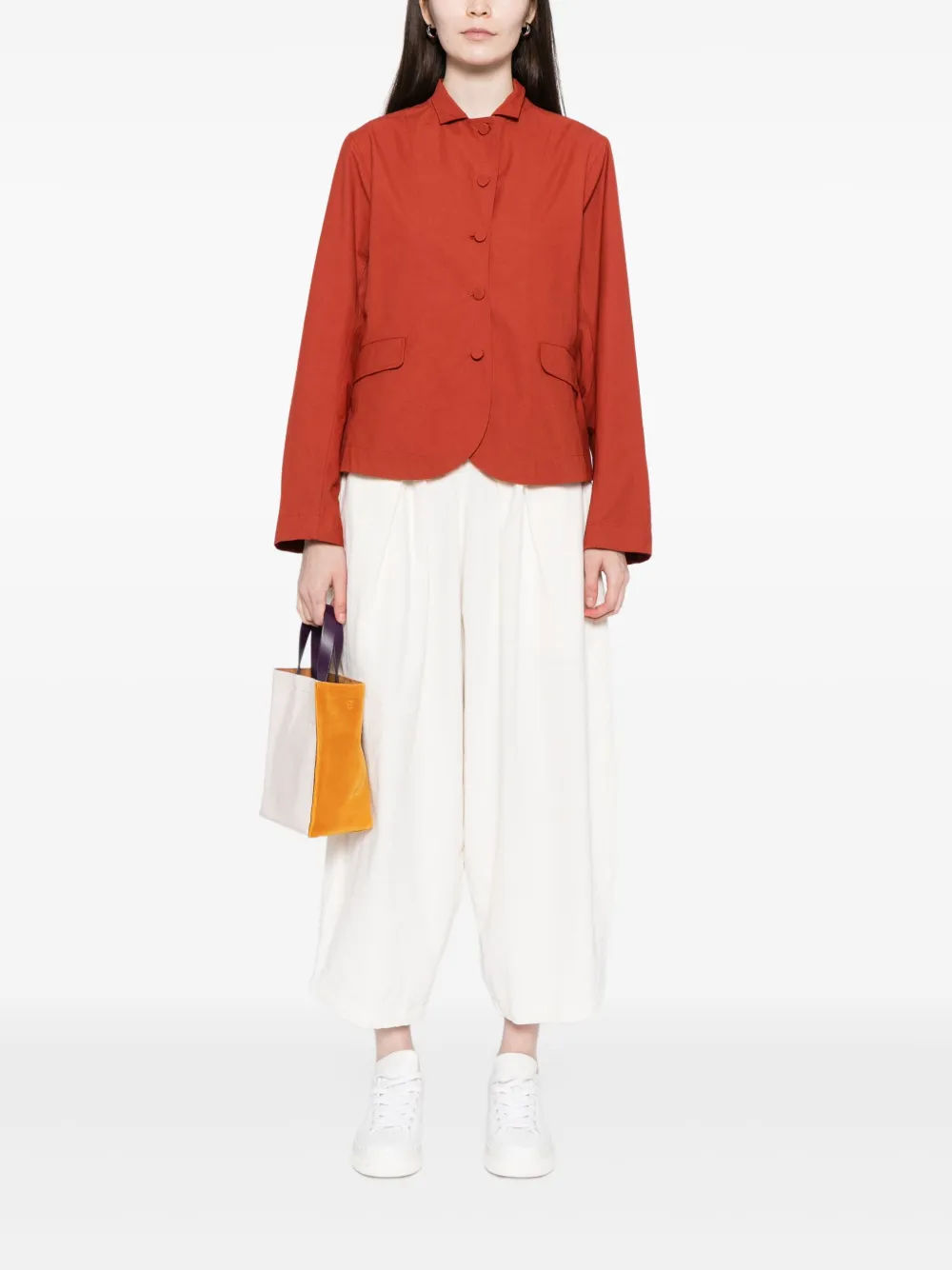Egg cotton button-up jacket | Fitted Jackets | Image 2