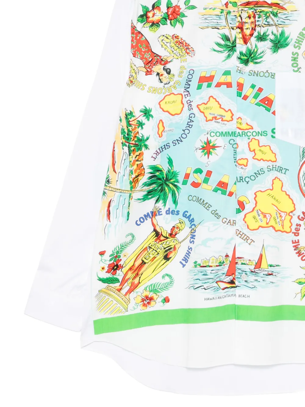 Comme Des Garçons Shirt Overhemd met grafische print Wit