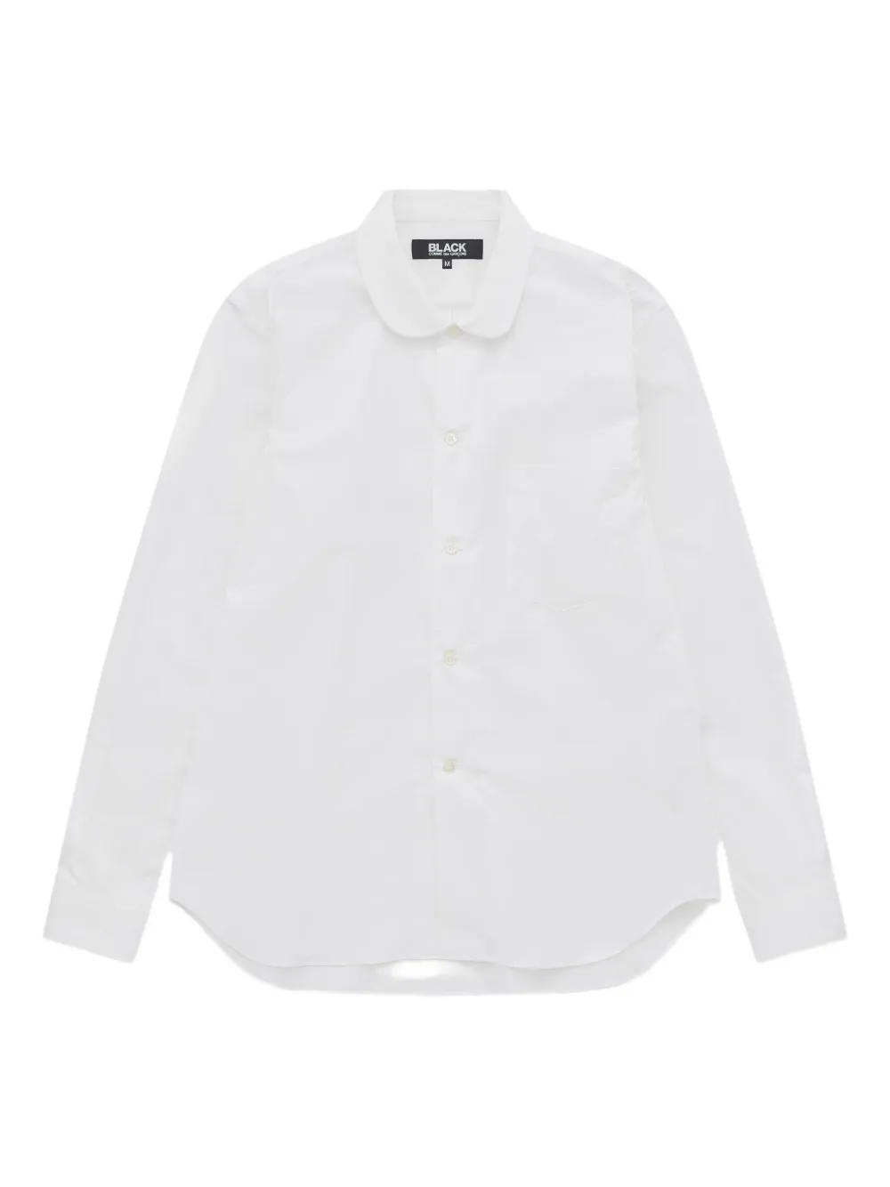 Black Comme Des Garçons Peter-pan Collar Shirt In White