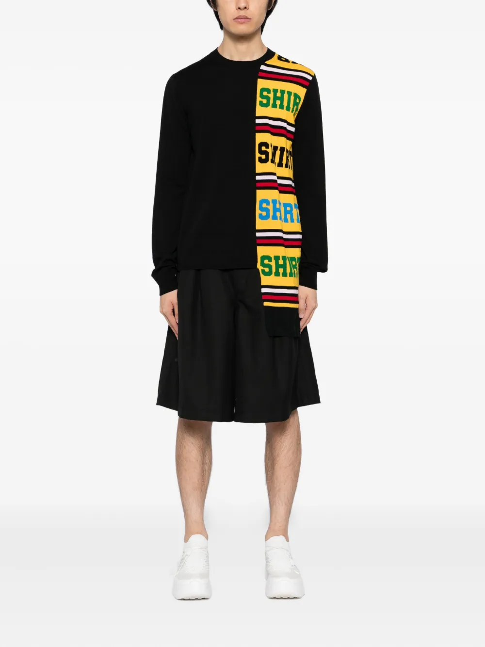 Comme Des Garçons Shirt Trui met print - Zwart