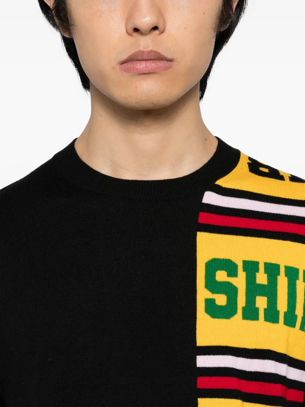 Comme Des Garçons Shirt Trui met print Zwart