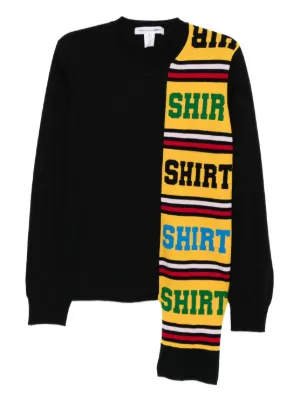 Comme Des Garçons Shirt Soccer Scarf Sweater | Black | FARFETCH