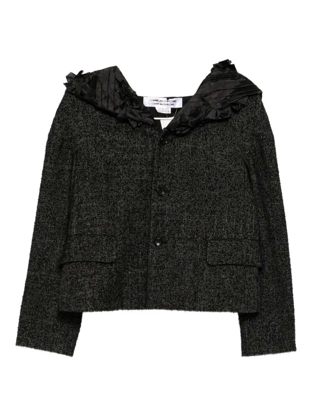 Comme Des Garçons Ruffled Jacket In Black