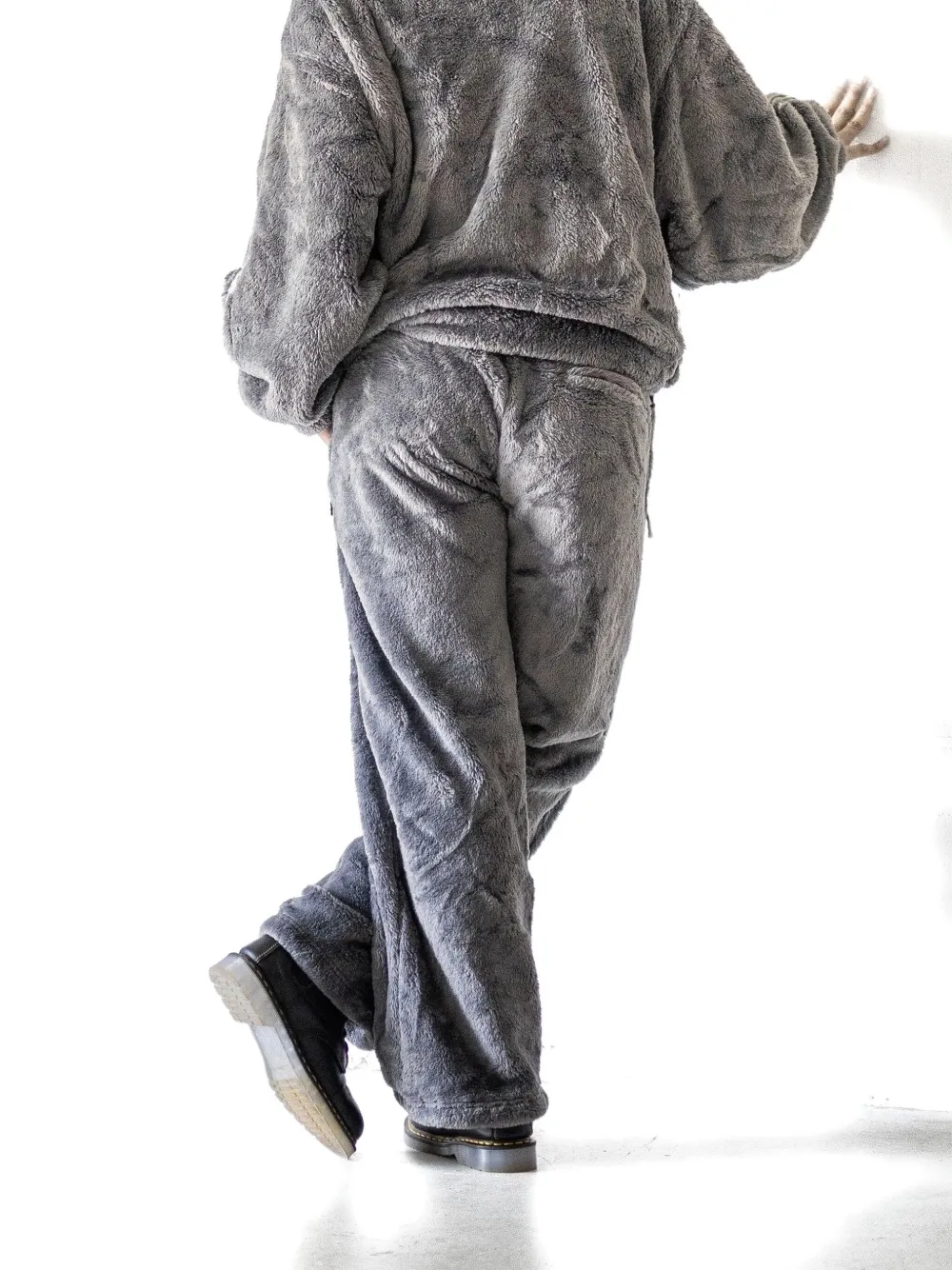 Doublet Zip Detail Graphic Trousers In Gray