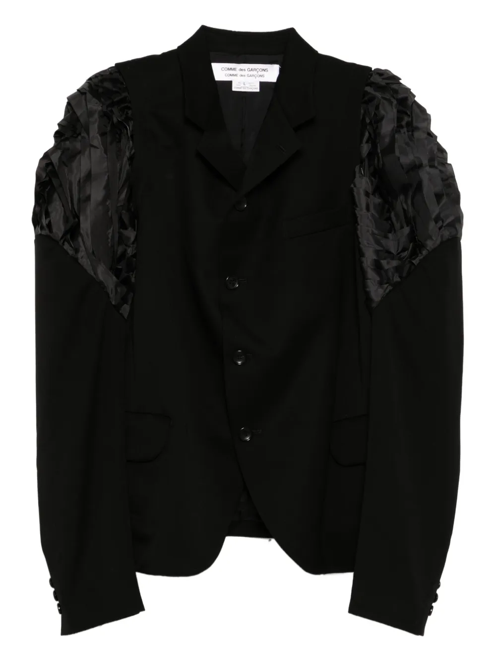 Comme Des Garçons Comme Des Garçons ruffled-sleeve blazer | Black | Image 1