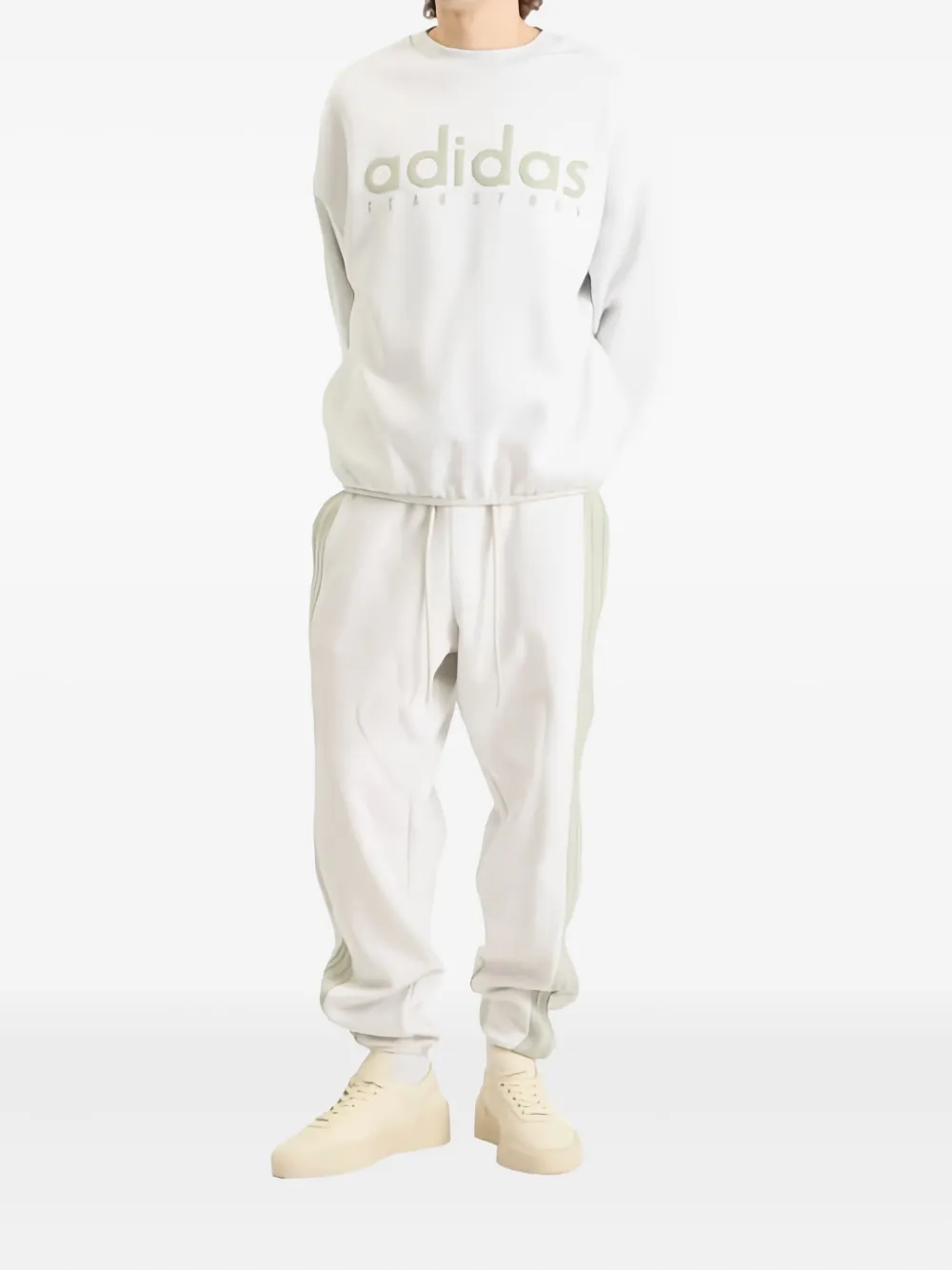 Adidas Originals X Fear Of God Side-stripe Track Pants In White