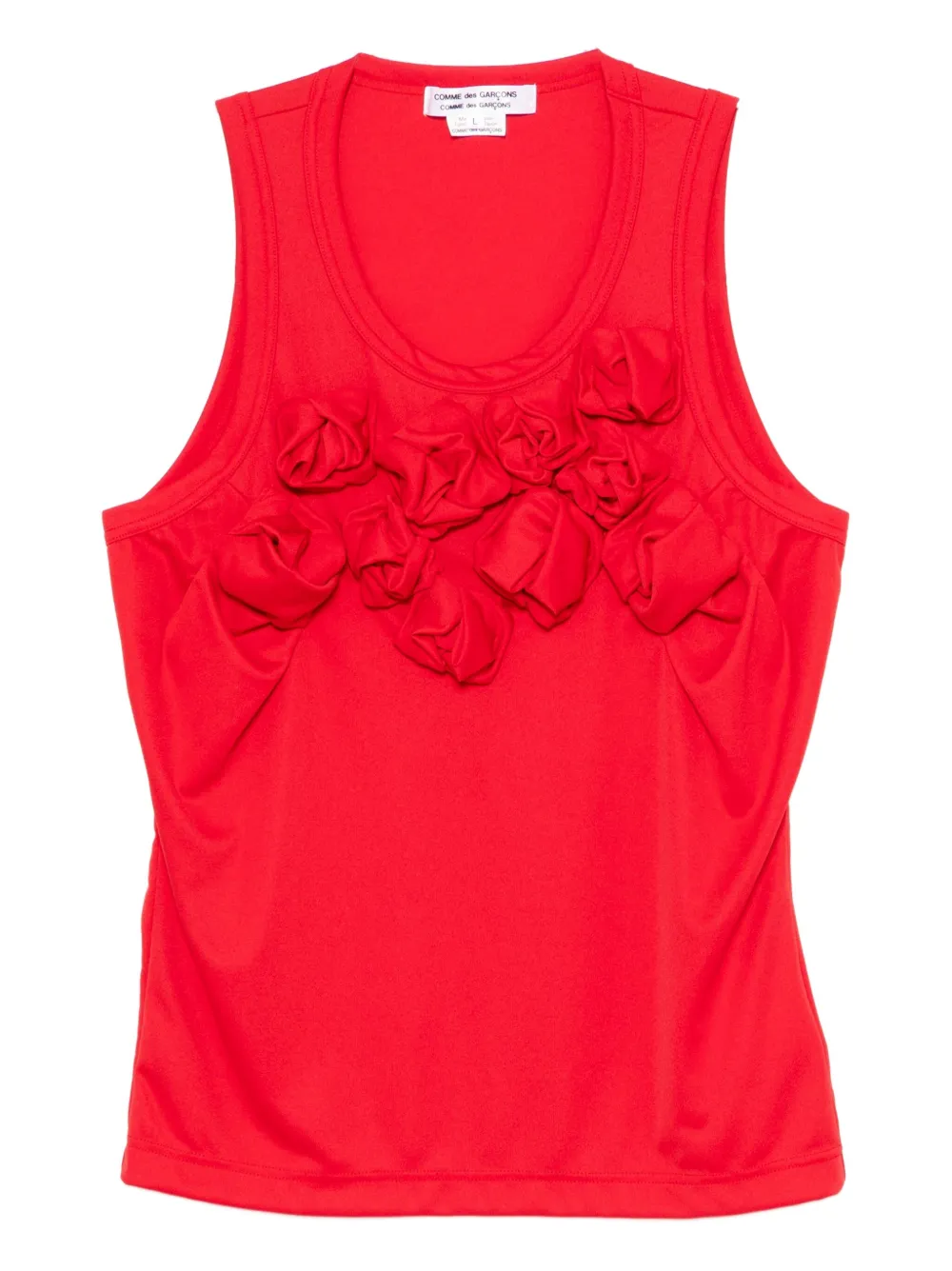 Comme Des Garçons Comme Des Garçons ruffled tank top - Rosso