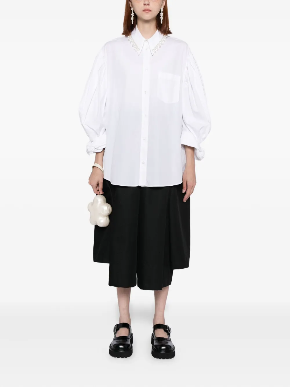 Comme Des Garçons Cropped Trousers In Black