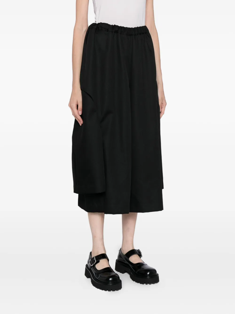 Comme Des Garçons Cropped Trousers In Black