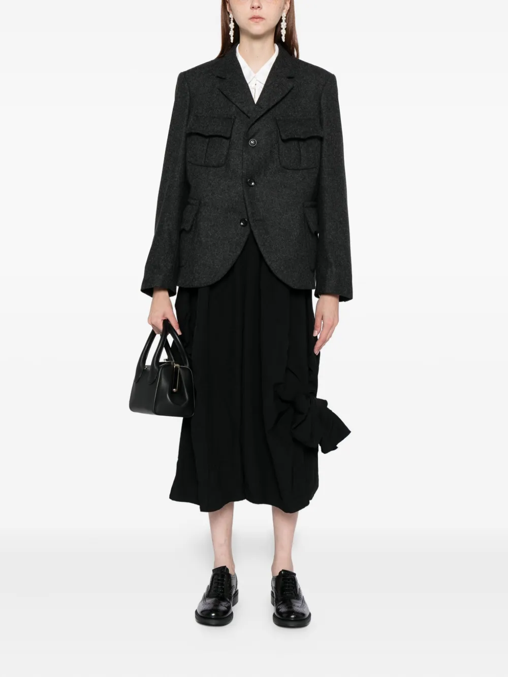 Comme Des Garçons Knot-detail Trousers In Multi