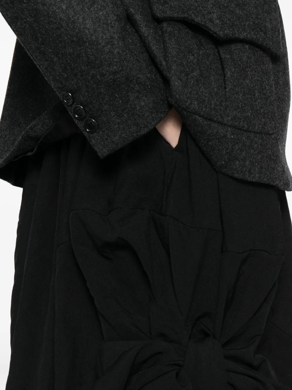 Comme Des Garçons Comme Des Garçons Broek met geknoopt detail Zwart