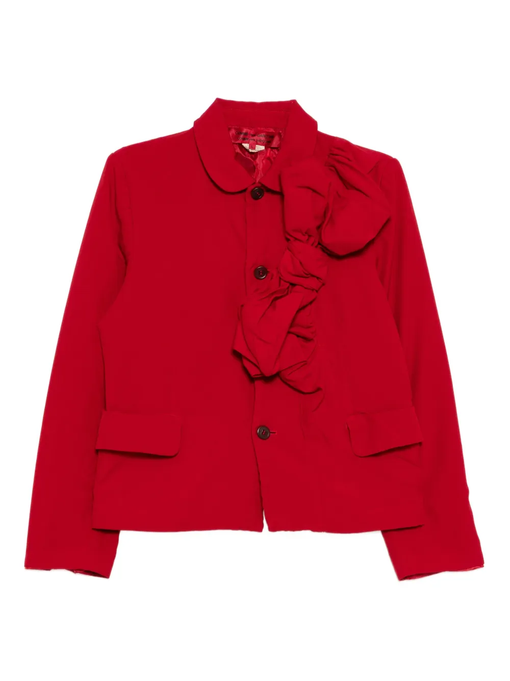 Comme Des Garçons Comme Des Garçons ruffled jacket | Red | Image 1
