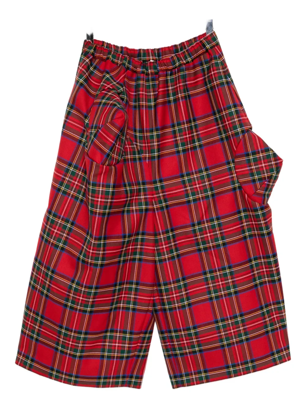 Comme Des Garçons Plaid Trousers In Red