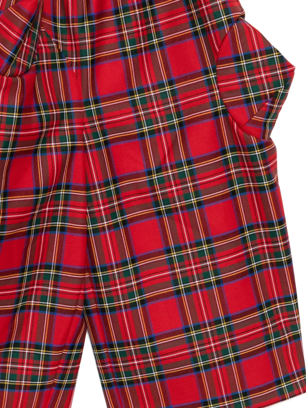 Comme Des Garçons Plaid Trousers In Red