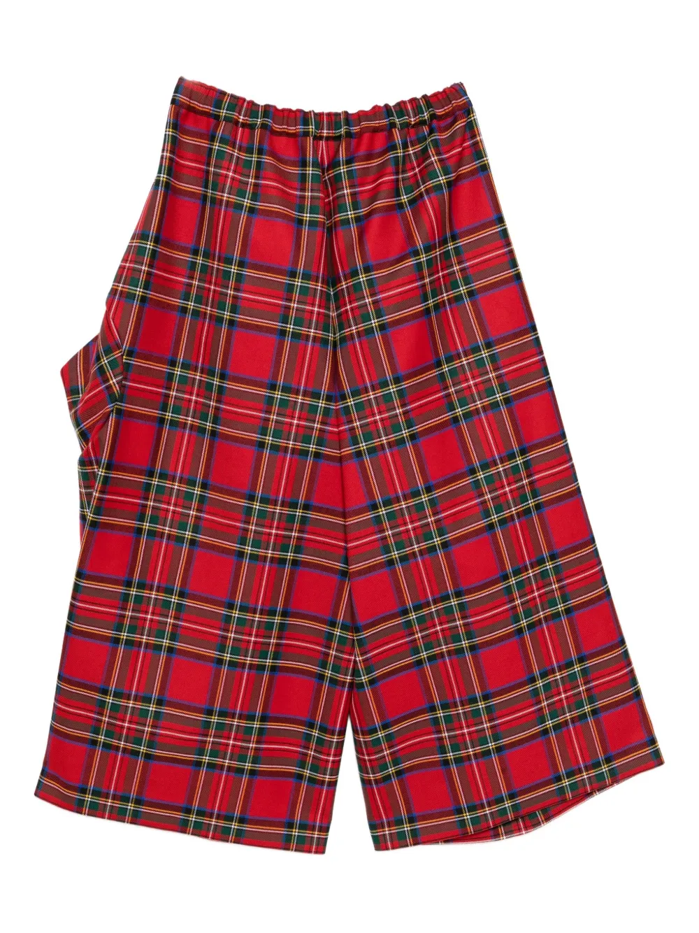Comme Des Garçons Plaid Trousers In Red