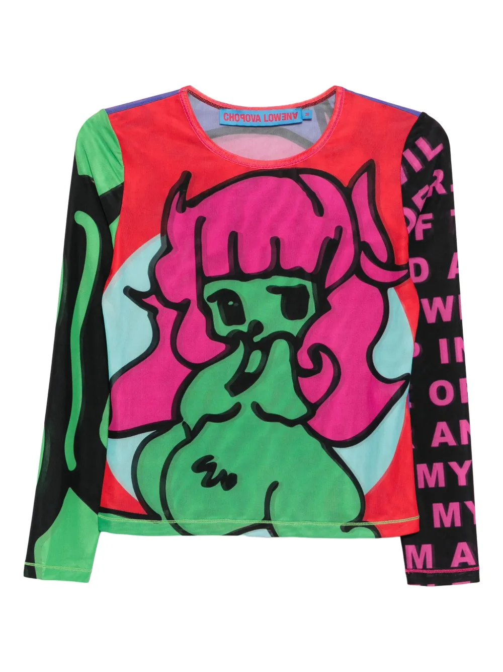 Chopova Lowena graphic-print top | Green | Image 1