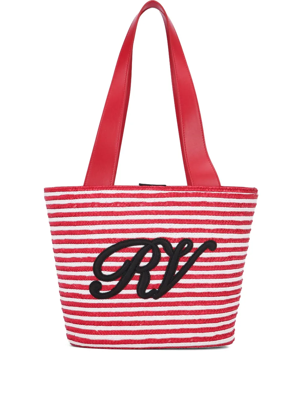 Roger Vivier small striped beach bag | Red | Image 1