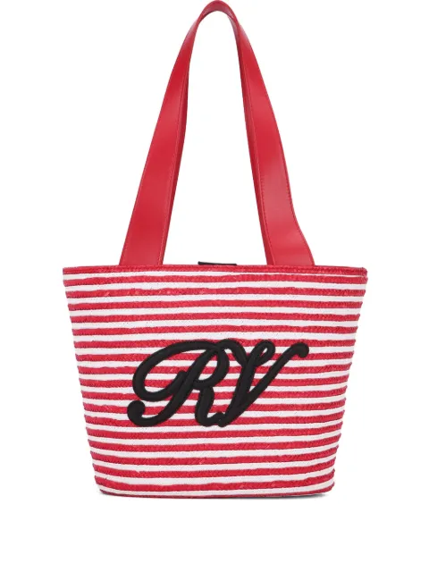 Roger Vivier small striped beach bag 