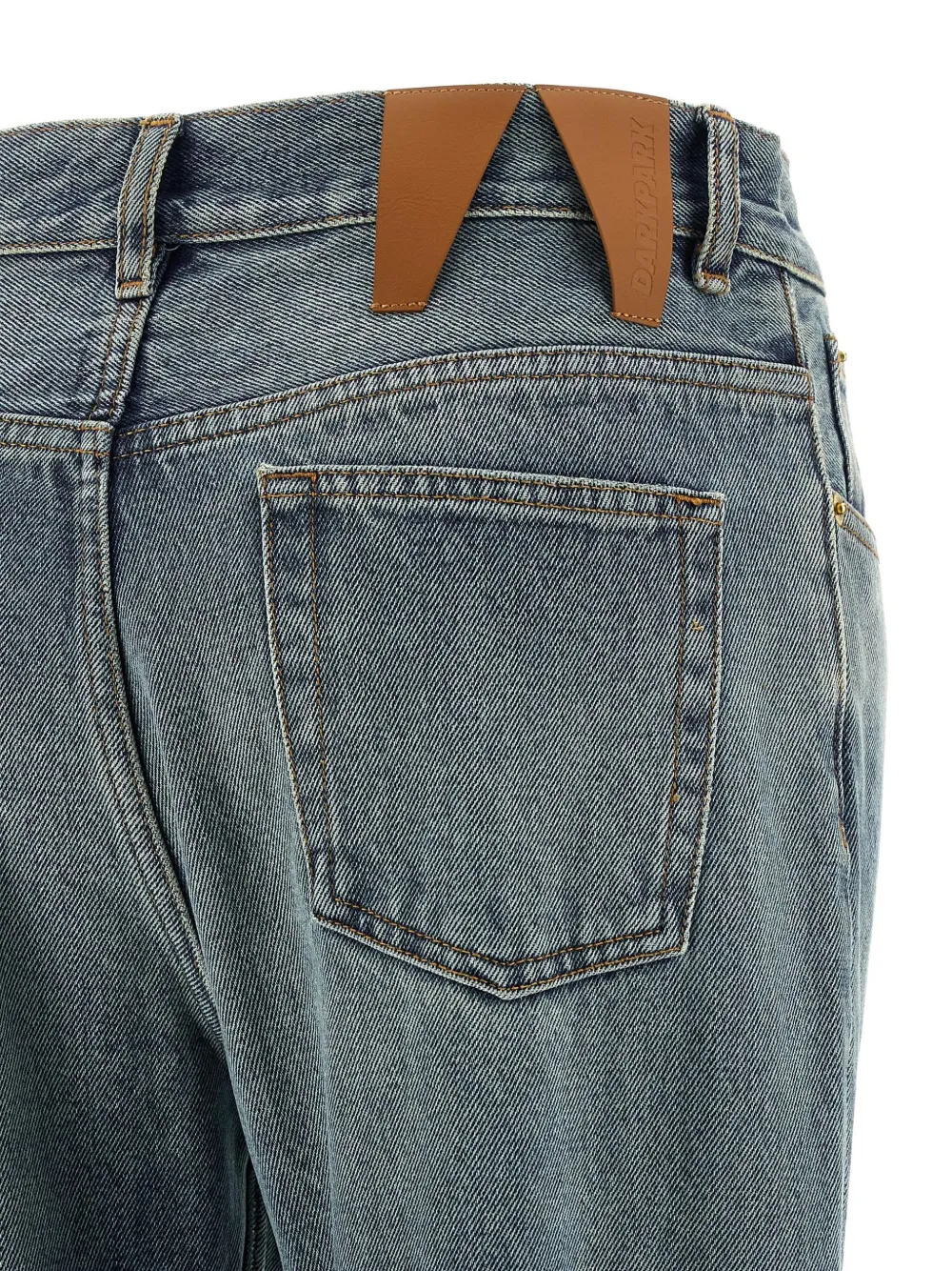 Darkpark Flared Hem Adjustable Jeans Pockets In Blue