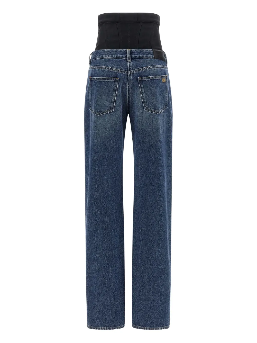Elisabetta Franchi bustier-insert jeans - Blauw