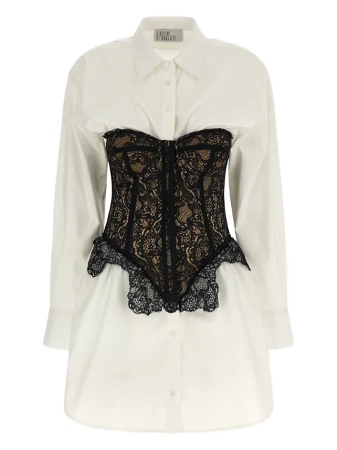 Giuseppe Di Morabito lace-bustier shirt mini dress