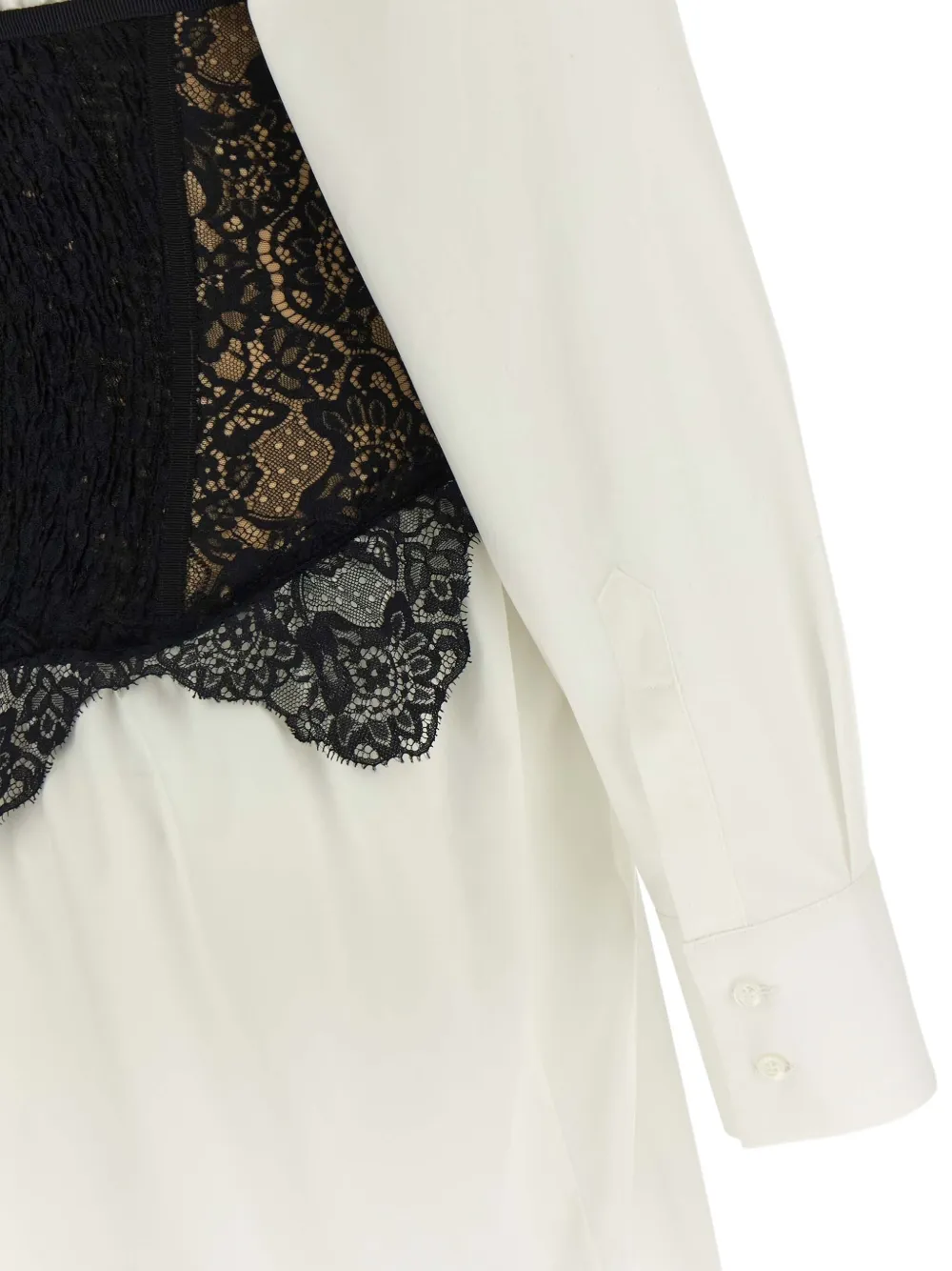 Giuseppe Di Morabito Long Sleeve Corset Style Lace Dress In Neutral