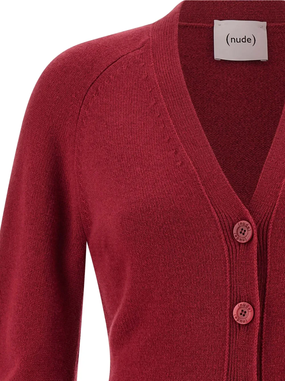 Nude Vest met V-hals Rood