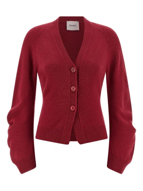 Nude v-neck cardigan