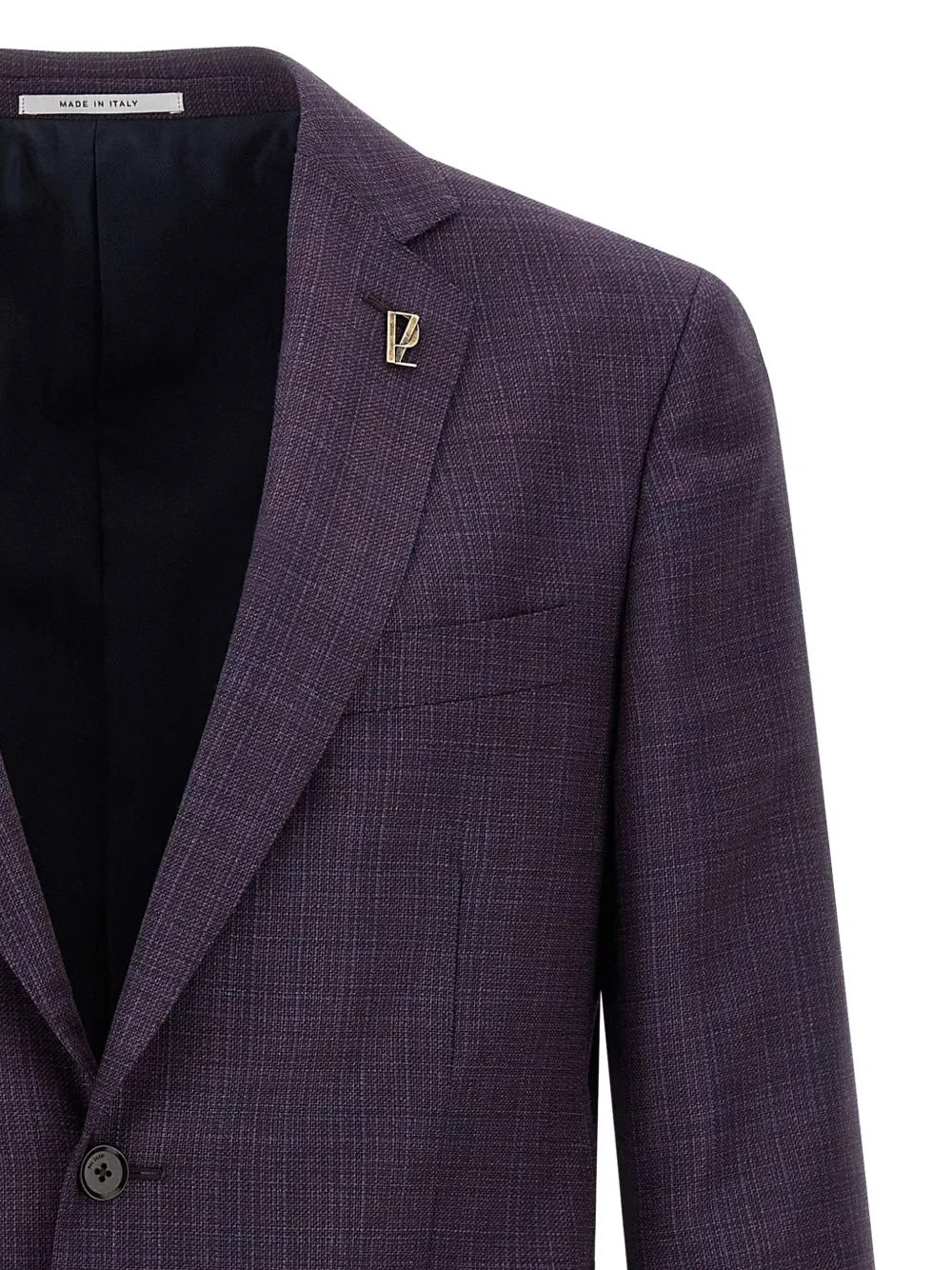 Pal Zileri Tailored Blazer With Notch Lapel And Pockets In Purple
