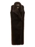 B&B COUTURE collared sleeveless coat - Brown