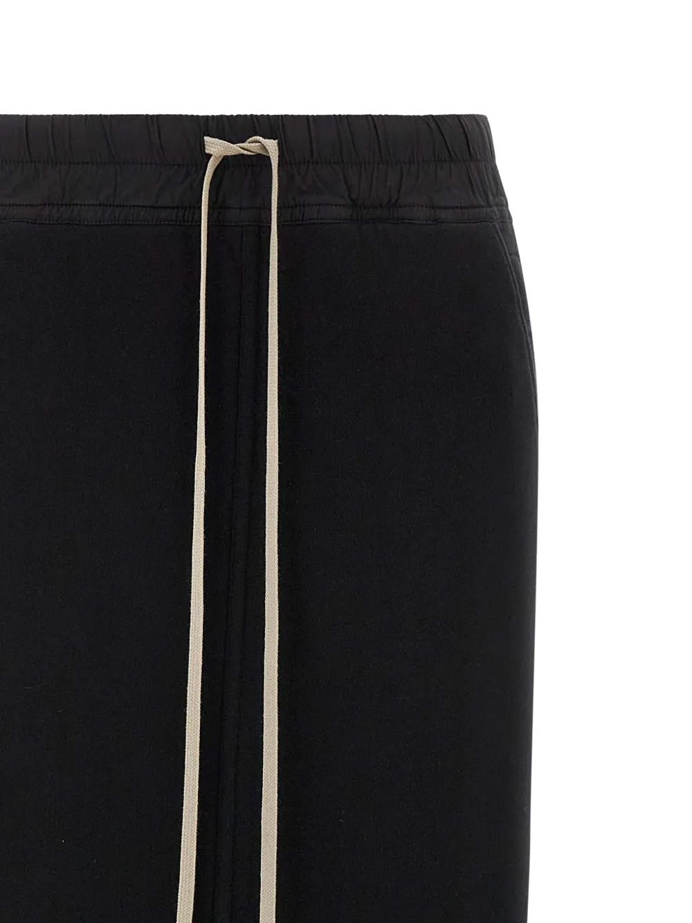 Rick Owens Drkshdw Drawstring Front-split Maxi Skirt In Black