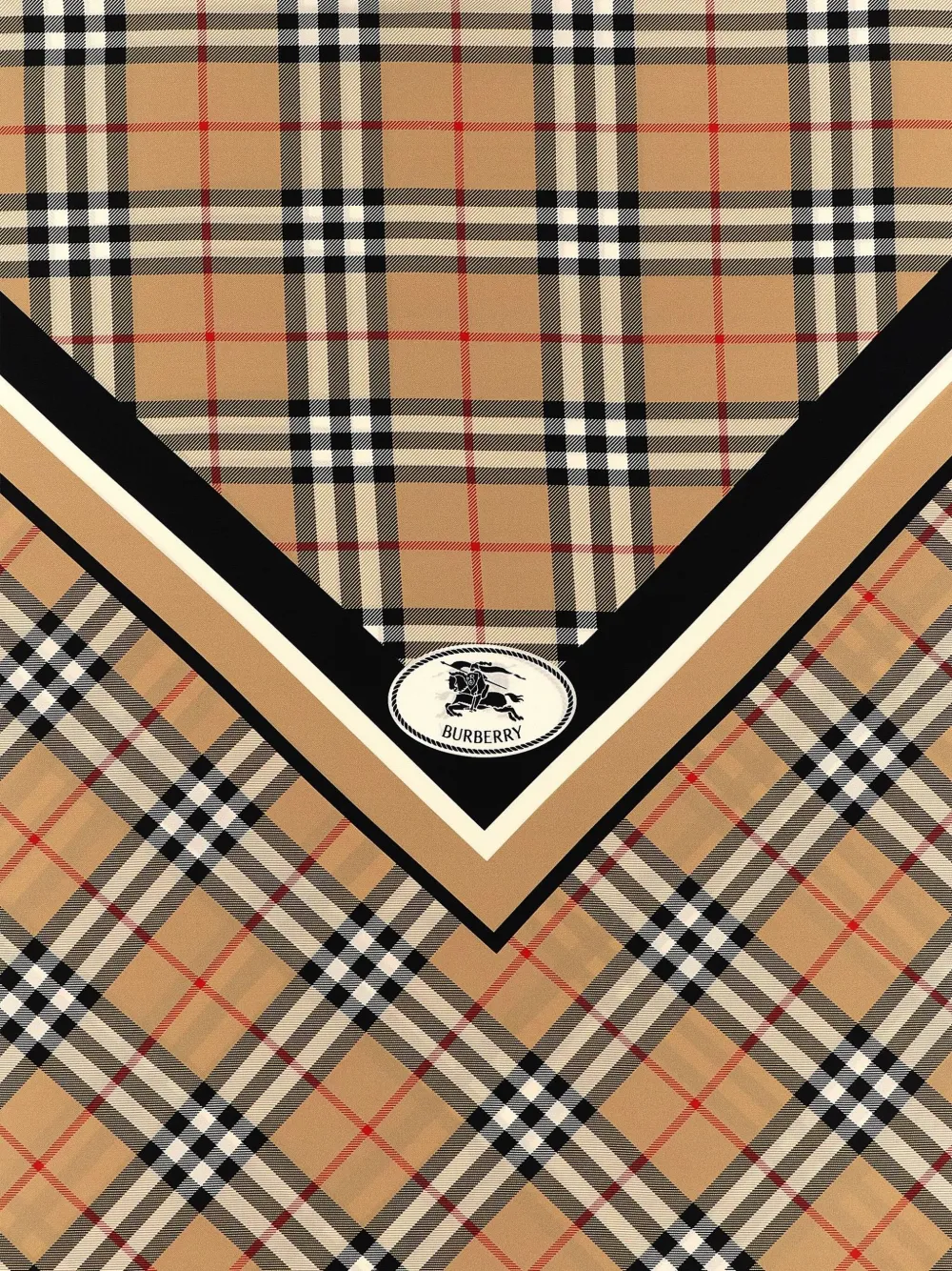Burberry check-pattern fringed scarf - Bruin