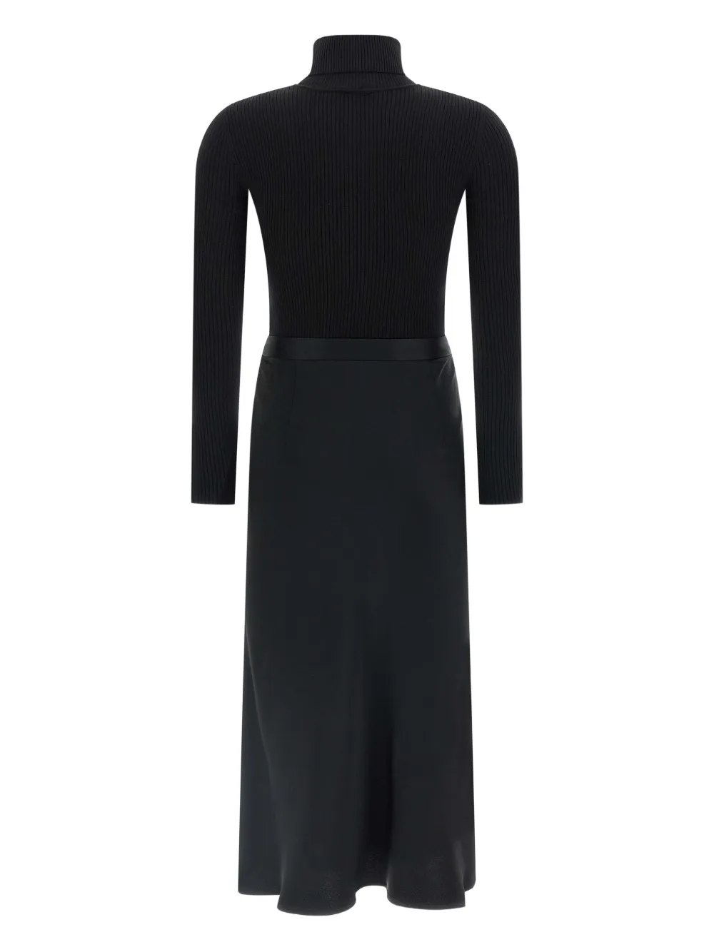 Elisabetta Franchi ribbed turtleneck midi dress - Zwart