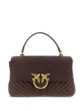 PINKO small Love Lady Puff chevron-quilted leather tote bag - Brown