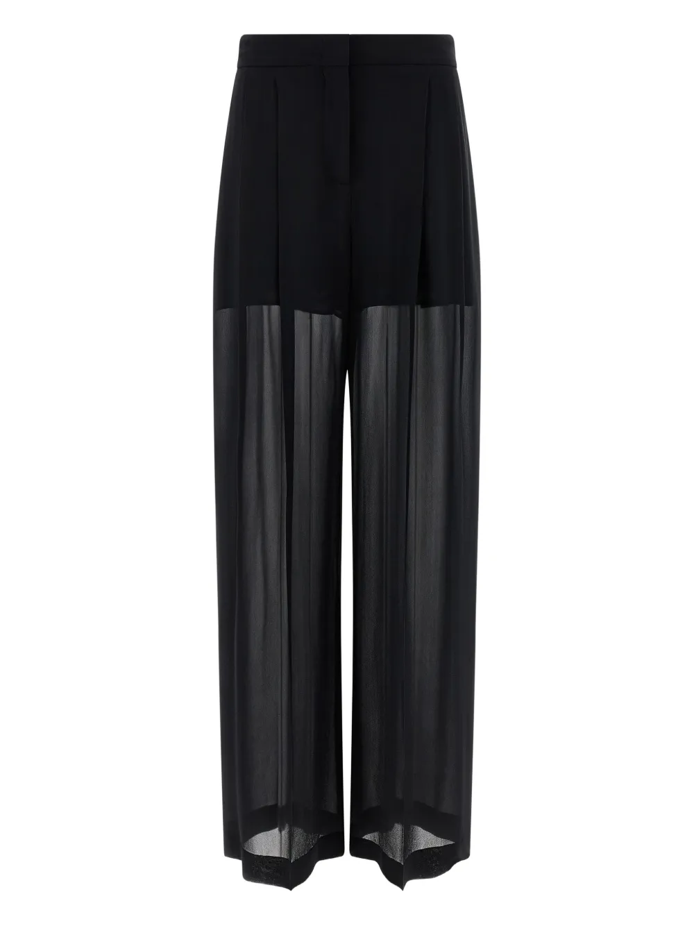 Alberta Ferretti pleated-front palazzo trousers - Zwart
