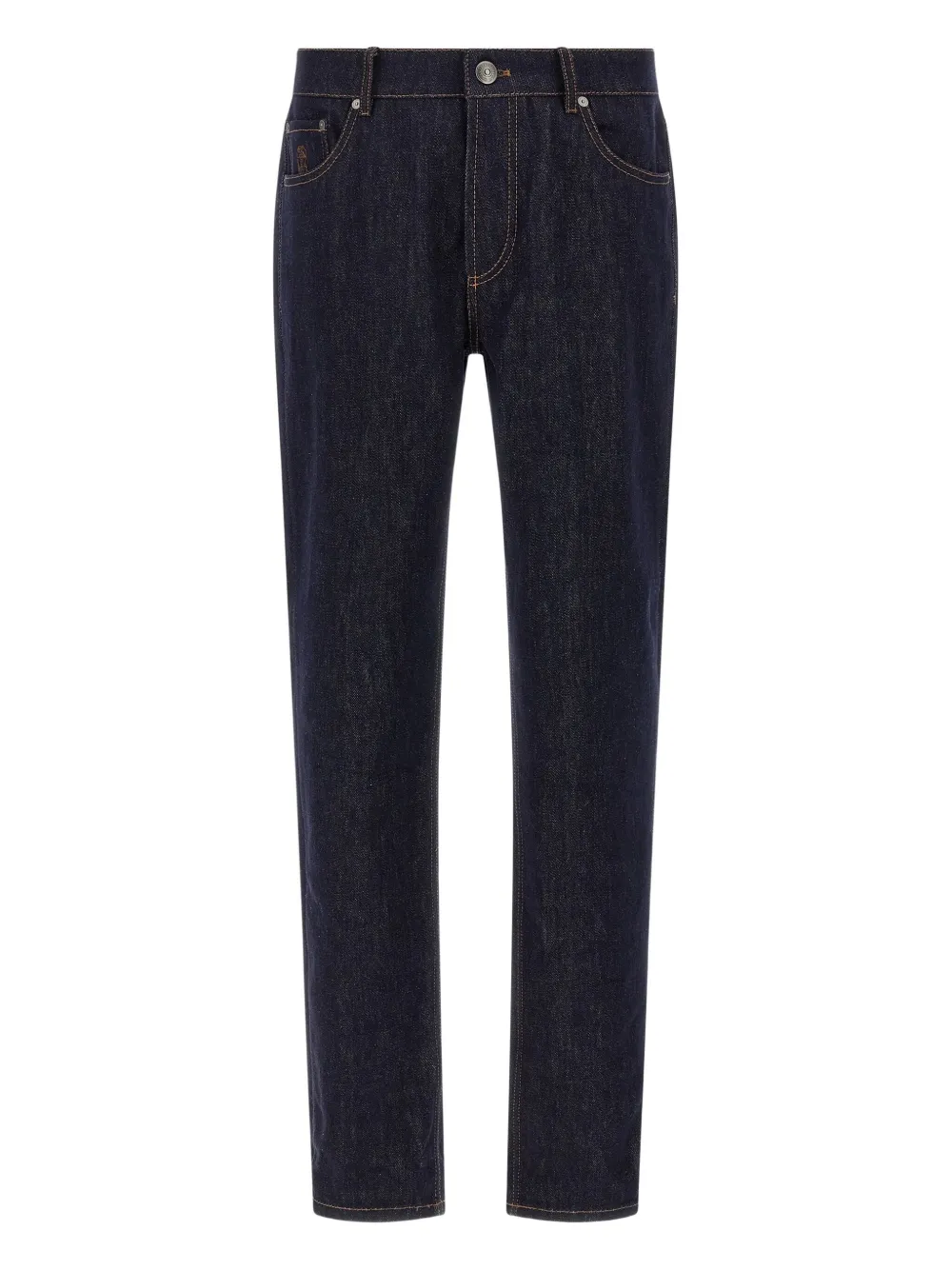 Brunello Cucinelli five-pocket contrast-stitch jeans | Blue | Image 1