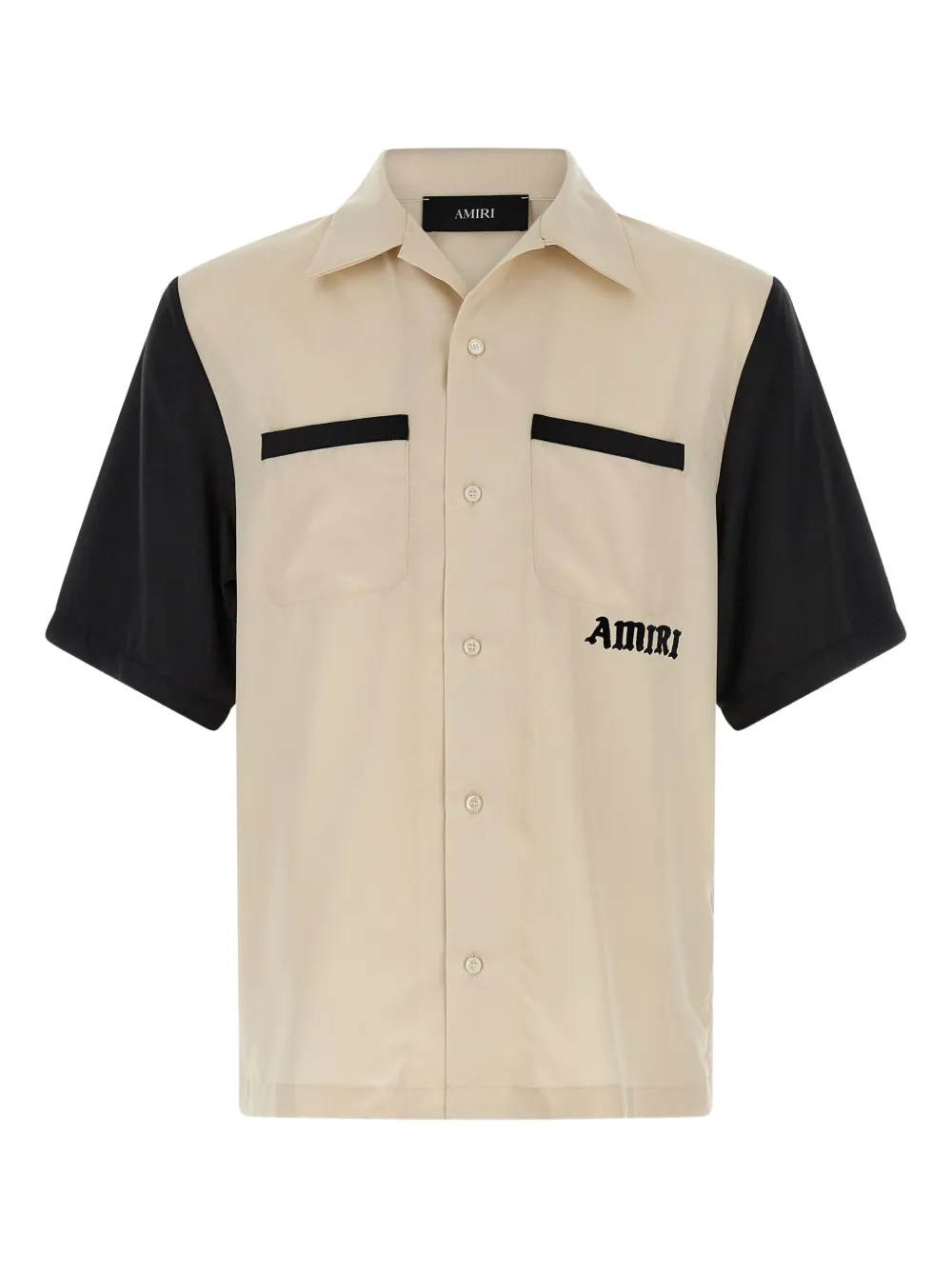 AMIRI Alabaster flocked-print shirt | Neutrals | Image 1