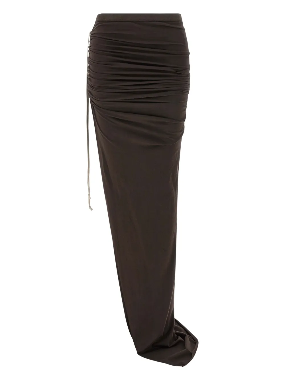 Rick Owens Drkshdw Edfu Side-split Maxi Skirt In Brown