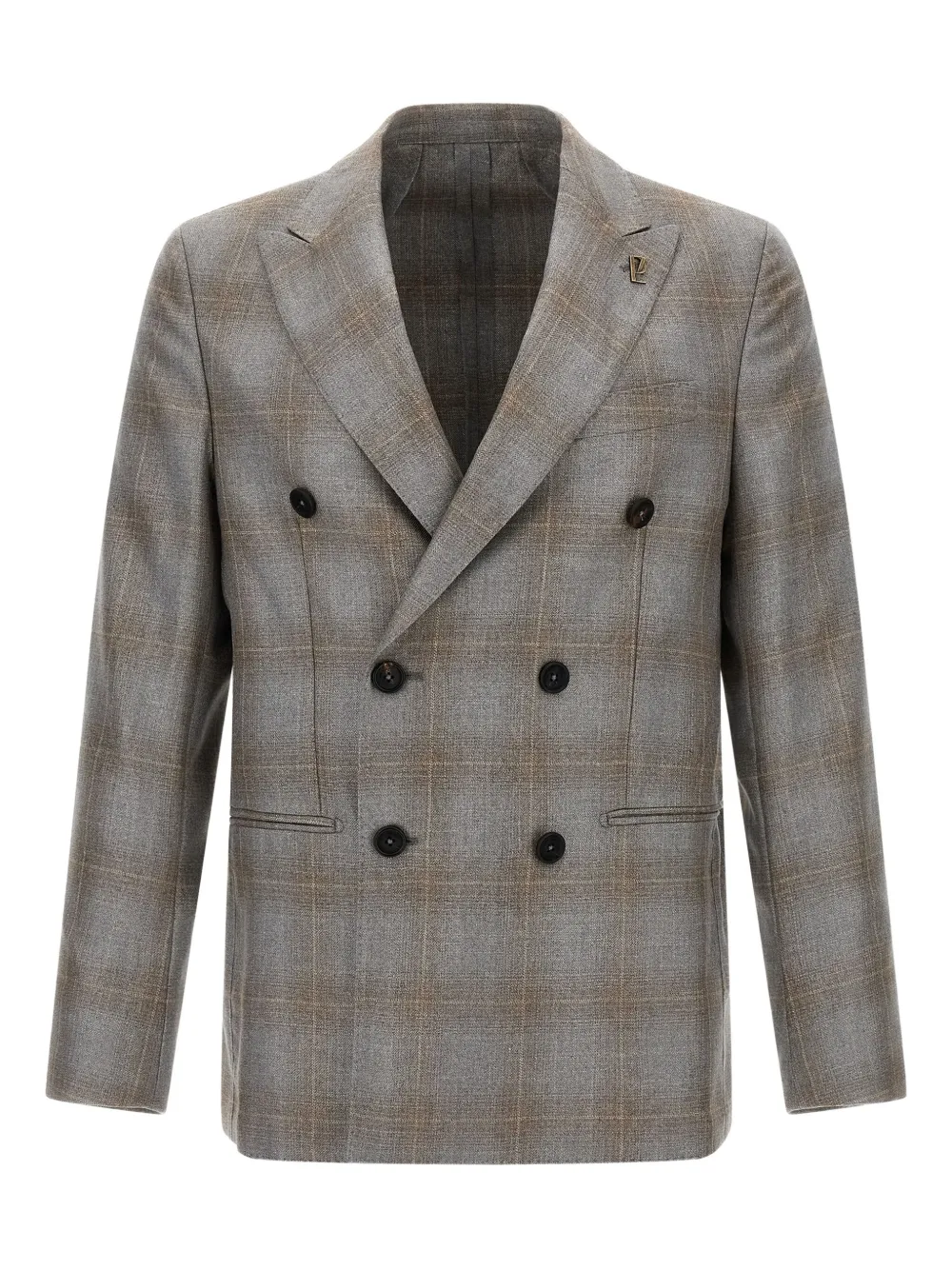 Pal Zileri peak-lapel checked blazer | Grey | Image 1