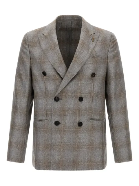 Pal Zileri peak-lapel checked blazer