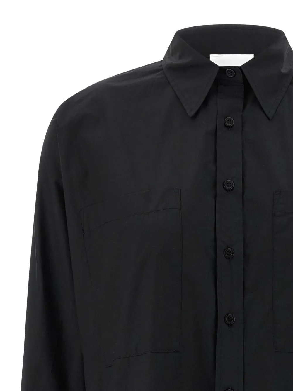  Nude Bat-sleeve Pocket Shirt - Black 